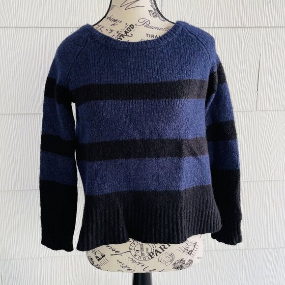 Vince Pullover Sweater Striped Cashmere Silk Blend - Women Size Small (j6) - Picture 1 of 10